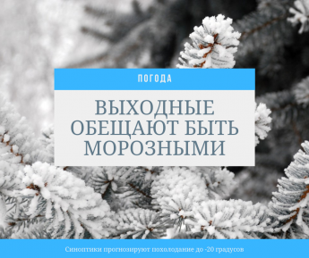 Прогноз погоды: выходные обещают быть морозными